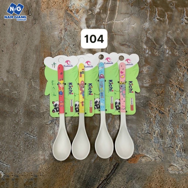 Thìa ăn dặm KICHILACHI sợi tre (Đủ mã)