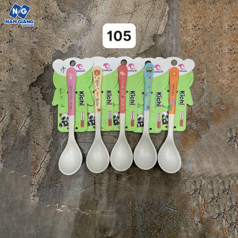 Thìa ăn dặm KICHILACHI sợi tre (Đủ mã)