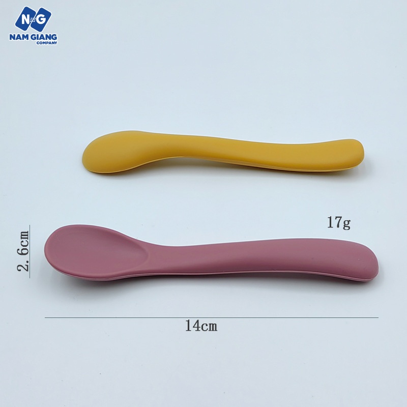 Thìa ăn dặm silicon Hàn nguyên khối