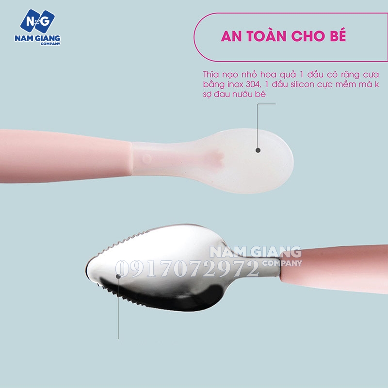 Thìa nạo ăn dặm 2 đầu