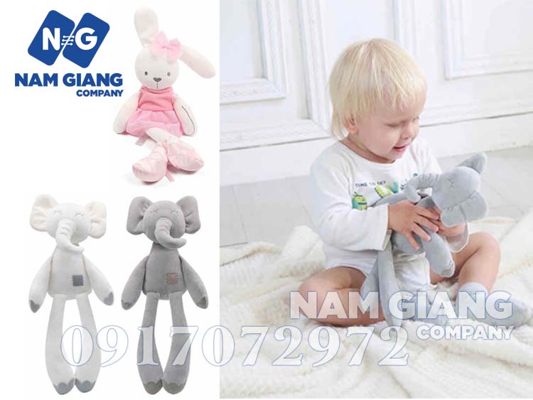 Thú bông cầm tay đáng yêu cho bé