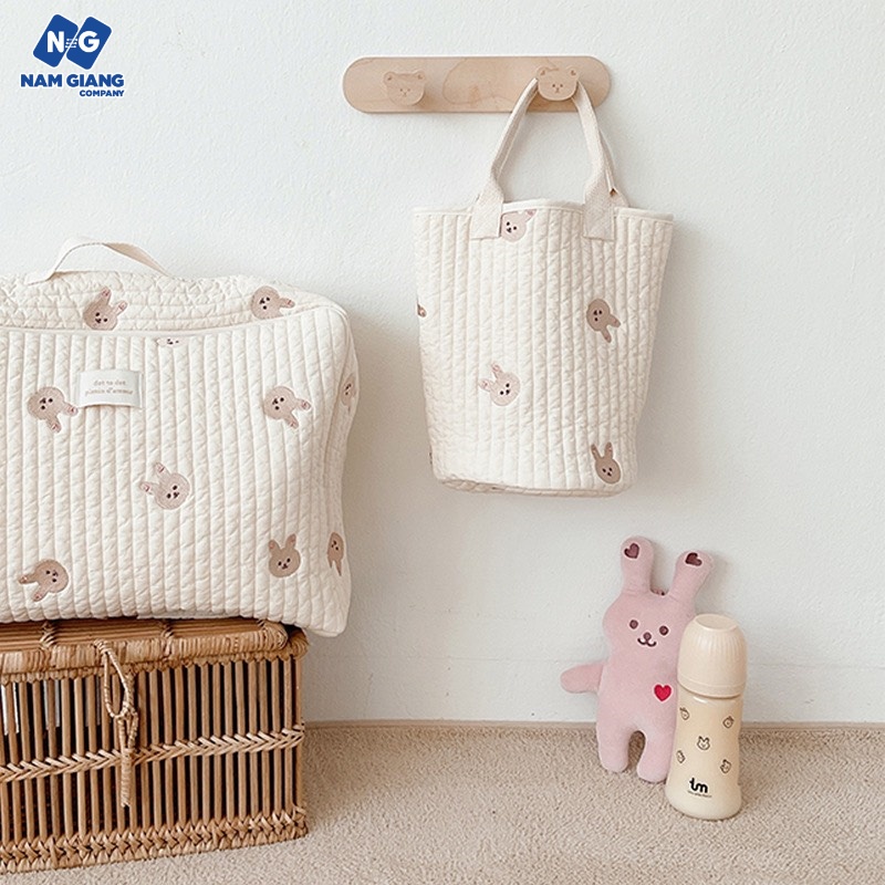 Túi mẹ bỉm sữa đựng đồ phong cách Hàn Quốc