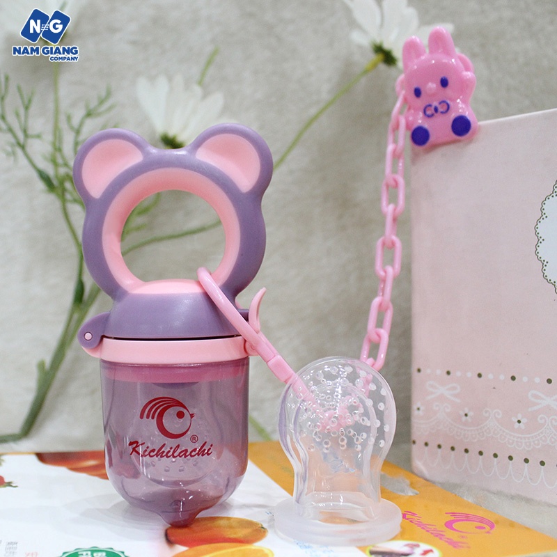 Túi nhai ăn dặm KICHILACHI có dây kẹp