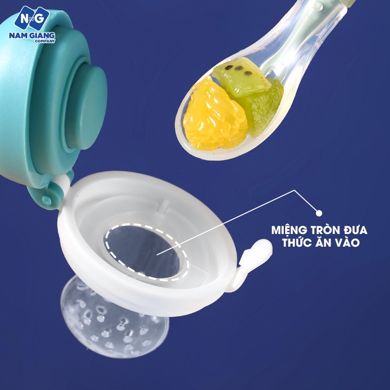 Túi nhai ăn dặm silicon 3 núm cho bé