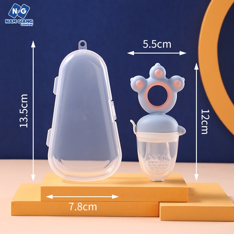 Túi nhai ăn dặm silicon 3 núm cho bé