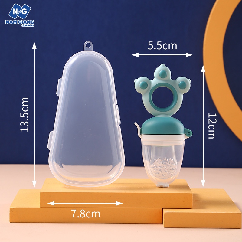 Túi nhai ăn dặm silicon 3 núm cho bé