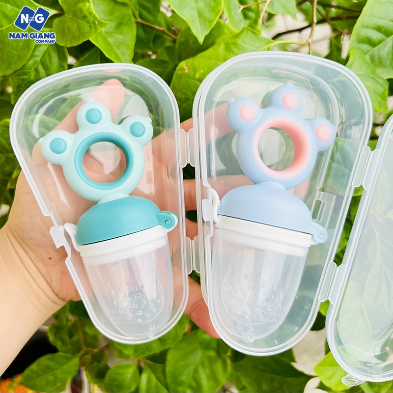 Túi nhai ăn dặm silicon 3 núm cho bé