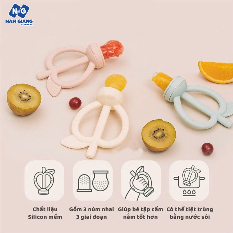 Túi nhai chống hóc, gặm nướu 2IN1 KICHI