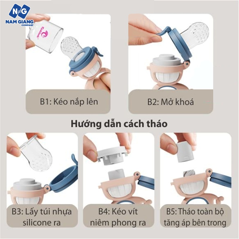 Túi nhai chống hóc KICHI cá heo