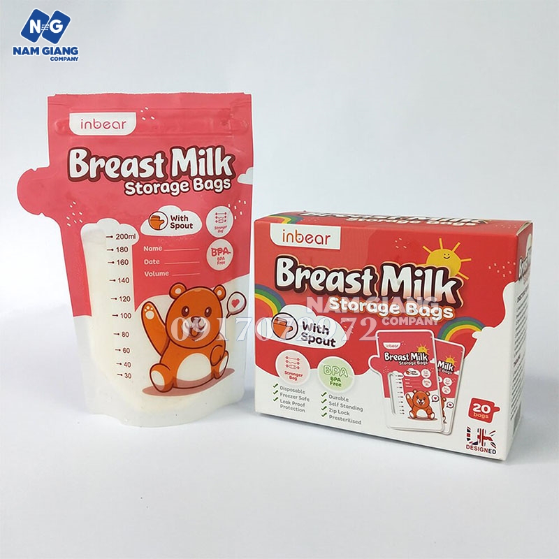 Túi trữ sữa Inbear (Hộp 20 túi)