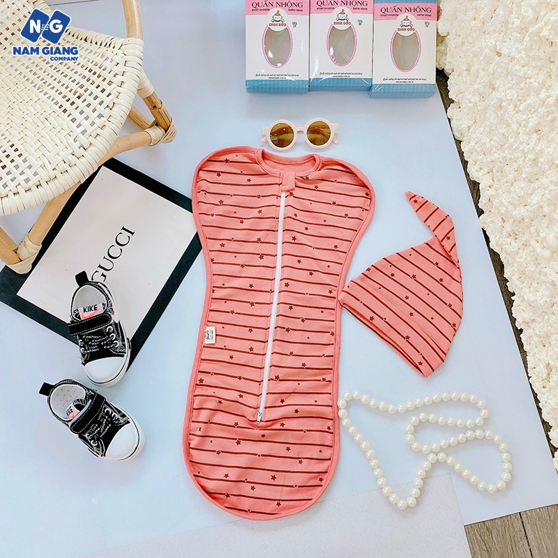 Ủ nhộng (kén chũn) kèm mũ có khóa kéo minh đức thun lạnh