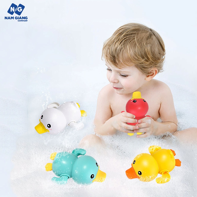 Vịt chạy cót đồ chơi thả chậu nước tắm