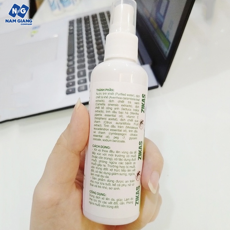 Xịt chống muỗi, xua đuổi côn trùng ZIKAS