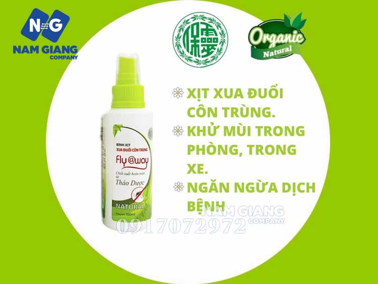 Bình xịt muỗi và côn trùng Fly@way 100ml