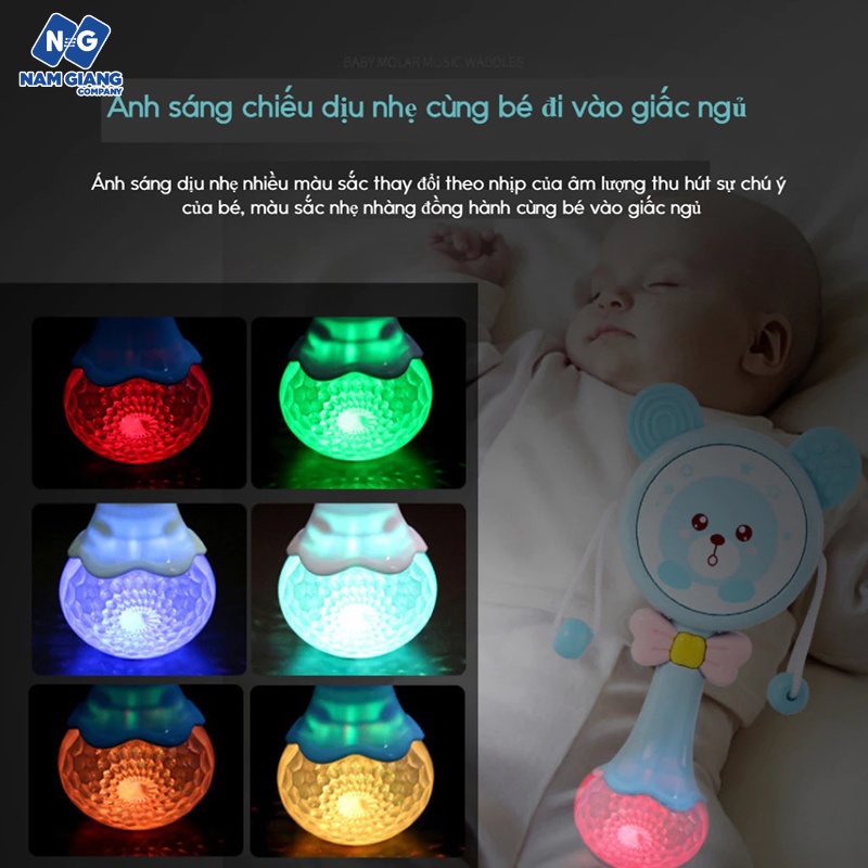 Xúc xắc lục lạc trống có nhạc cho bé