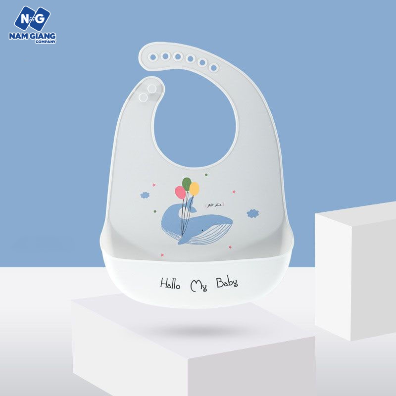 Yếm máng silicon màu