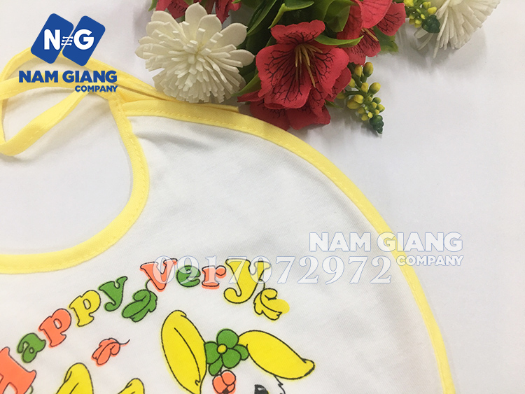 Yếm tròn buộc dây cho bé