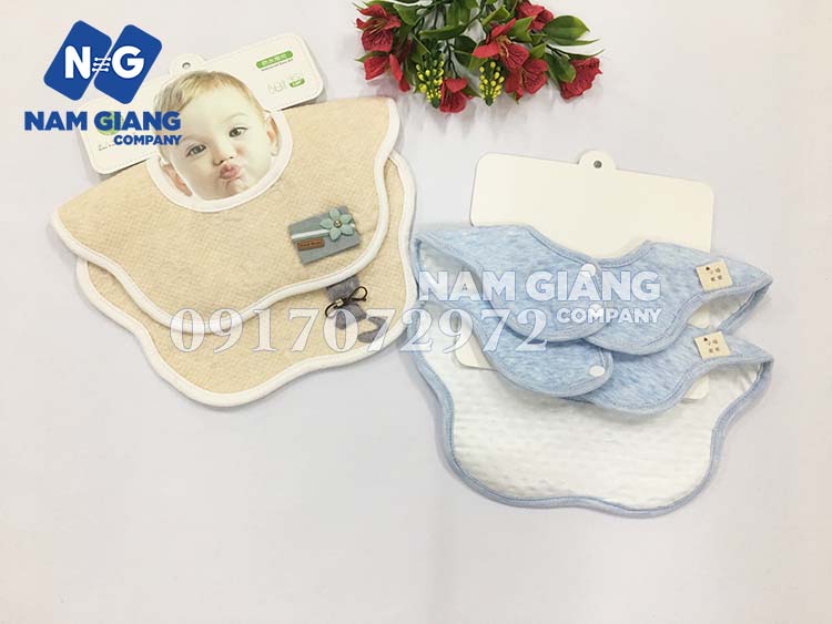 Yếm tròn xoay 360 độ 2 mặt cho bé (Sét 2 chiếc)