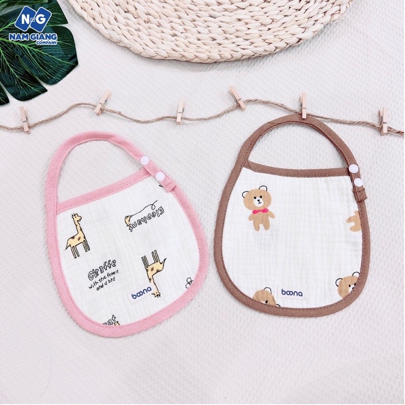 Yếm xô tròn nhí boona vải muslin