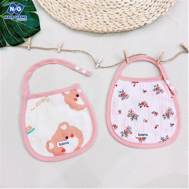 Yếm xô tròn nhí boona vải muslin