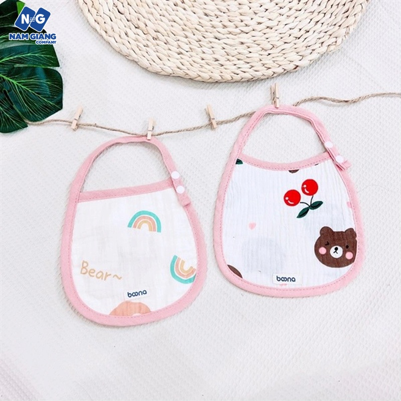 Yếm xô tròn nhí boona vải muslin