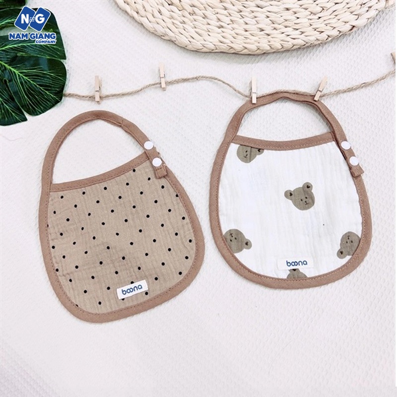 Yếm xô tròn nhí boona vải muslin