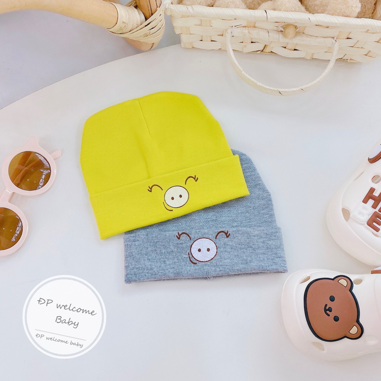 Mũ chụp sơ sinh màu