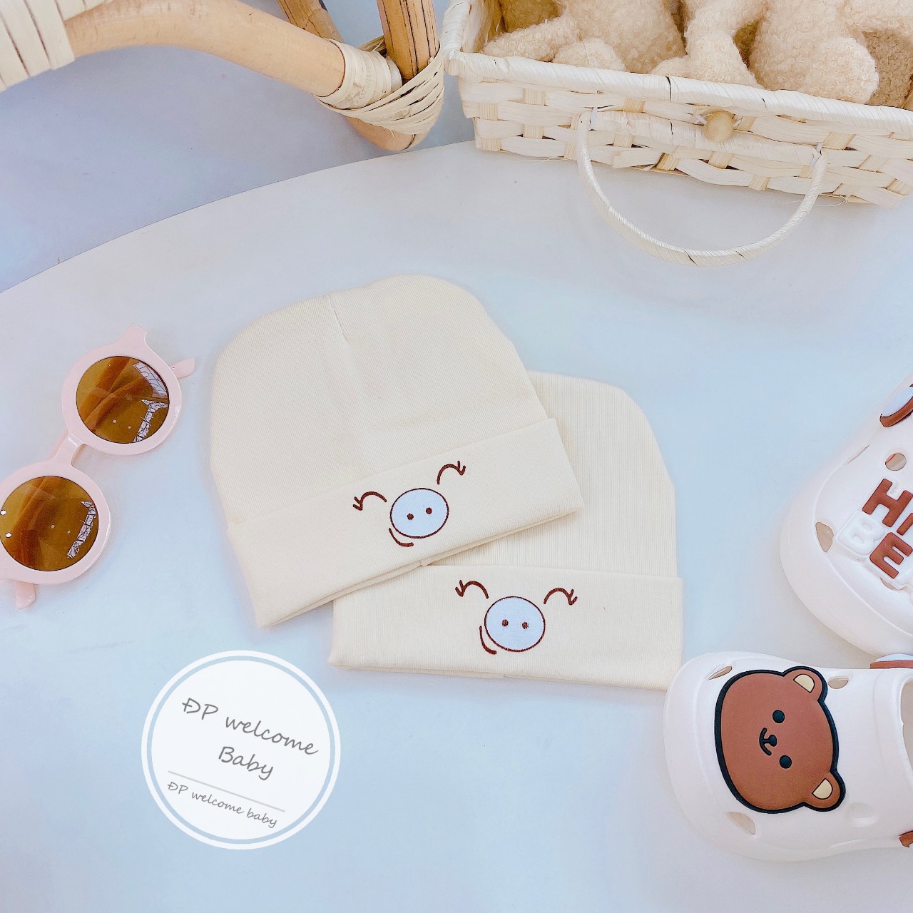 Mũ chụp sơ sinh màu