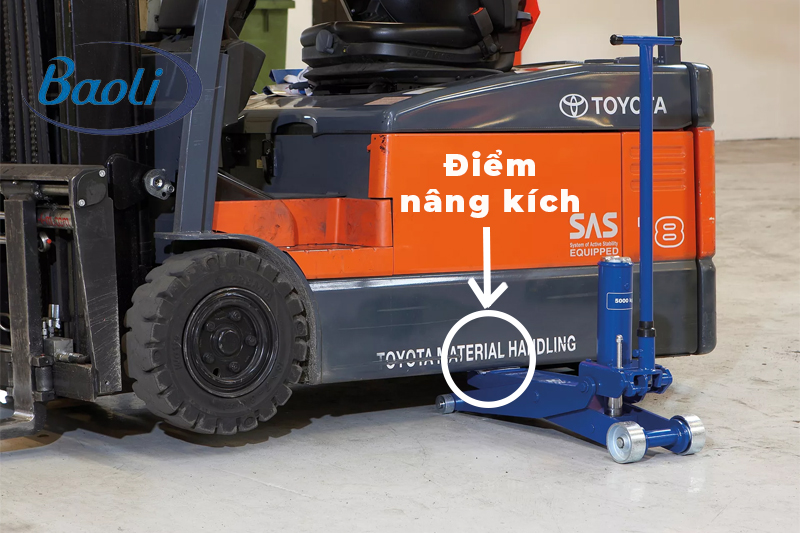 Điểm nâng kích trên xe nâng