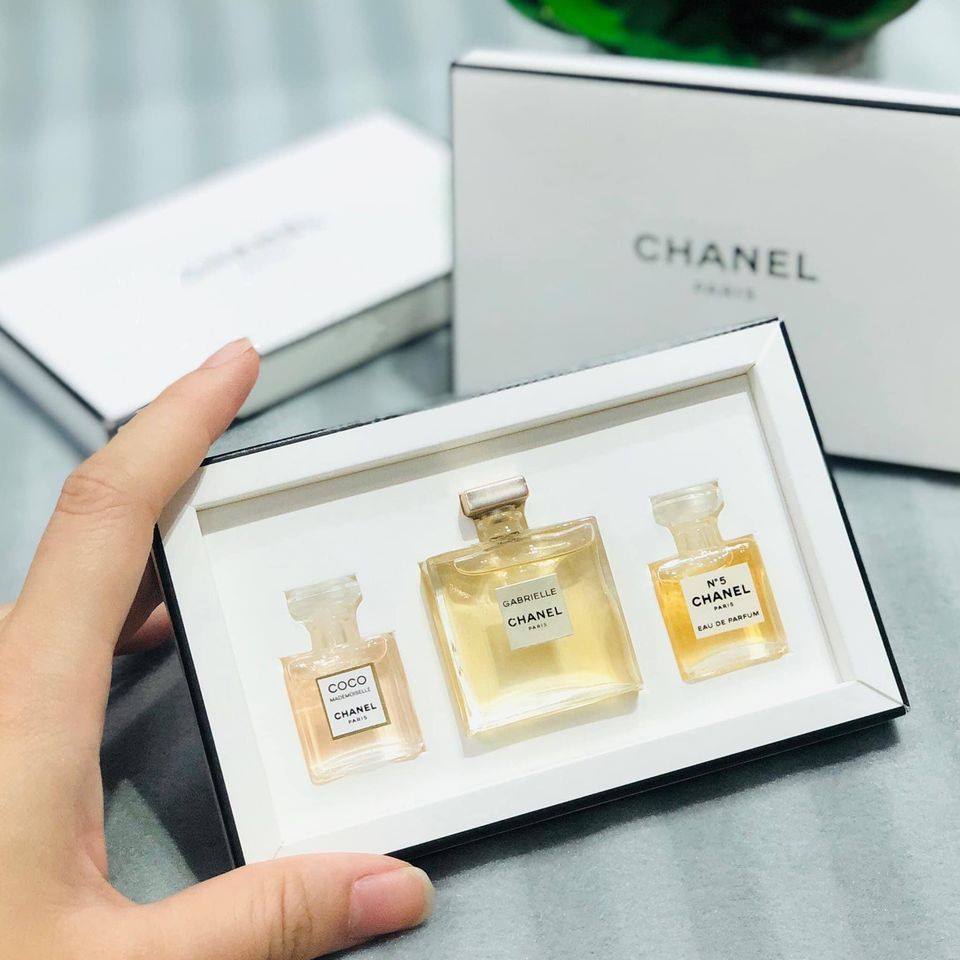Chance Chanel 3 in 1 75ml Miniature Gift Set black ribbon Box Perfume  for Women  Blushy Lady