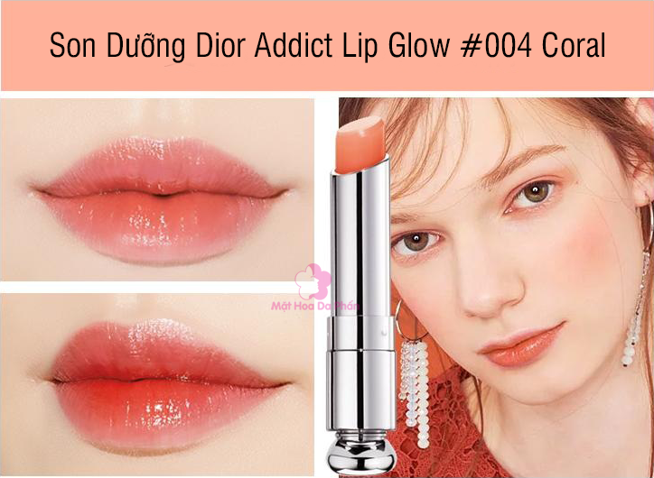 Son dưỡng màu san hô Dior Addict Lip Glow 004 Coral 35g  Wowmart VN   100 hàng ngoại nhập