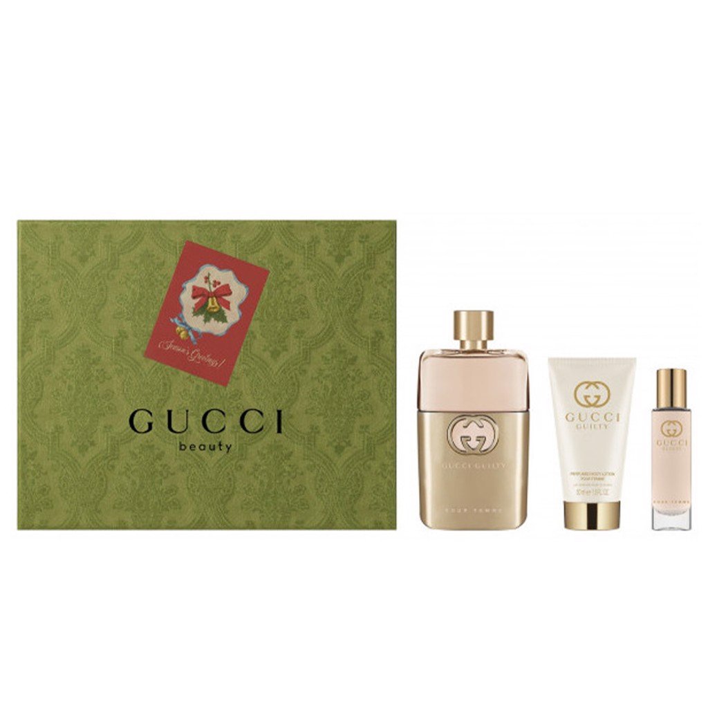 Set Nước Hoa Gucci Guilty Pour Femme Gift Set 90ml EDP + 15ml EDP + 50ml Body Lotion(3pcs) Set Nước Hoa Gucci Guilty Pour Femme Gift Set 90ml EDP + 15ml EDP + 50ml Body Lotion(3pcs)