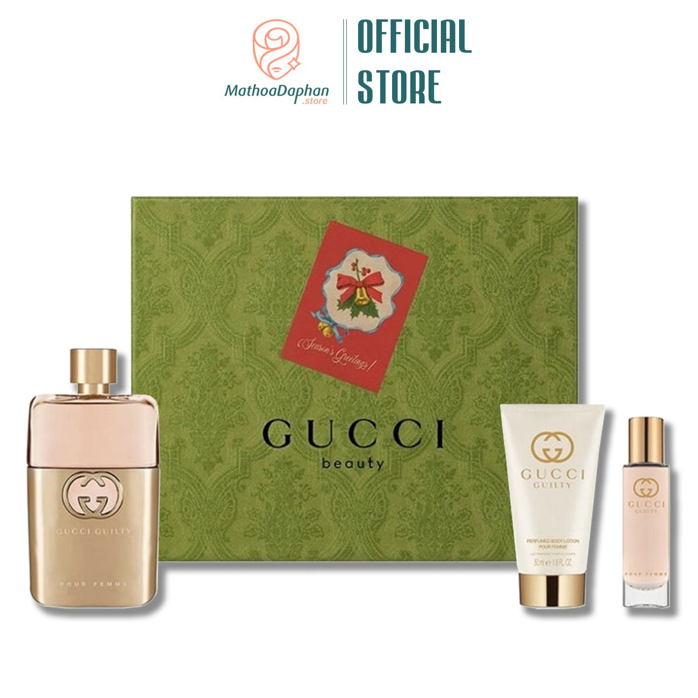 Set Nước Hoa Gucci Guilty Pour Femme Gift Set 90ml EDP + 15ml EDP + 50ml  Body Lotion(3pcs)