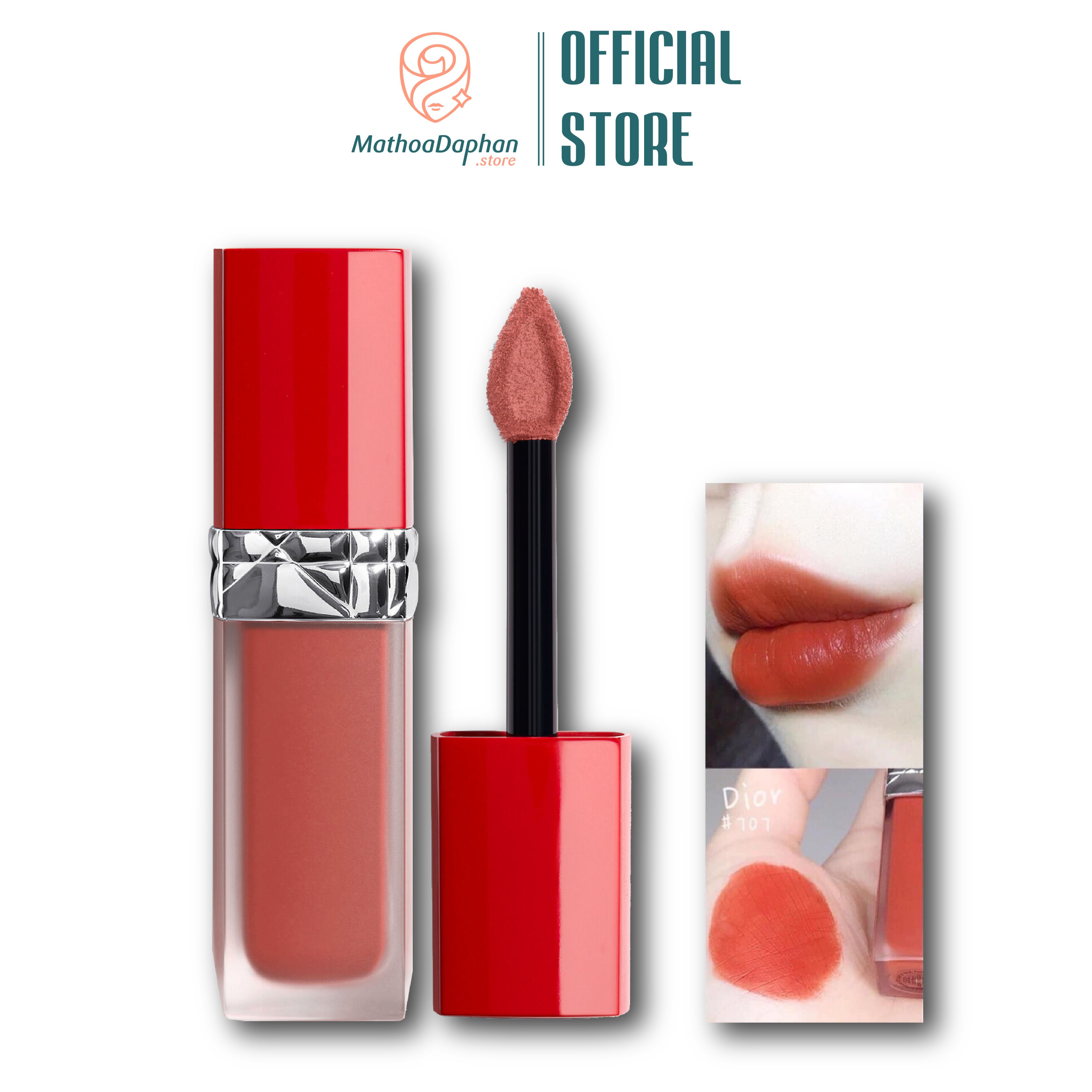 Son Thỏi Dior 707 Bliss  Cam Cháy Rouge Ultra Care