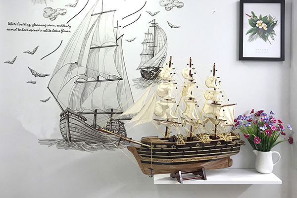 Mô hình thuyền buồm độc đáo cao cấp món quà tặng phong thủy ý nghĩa
