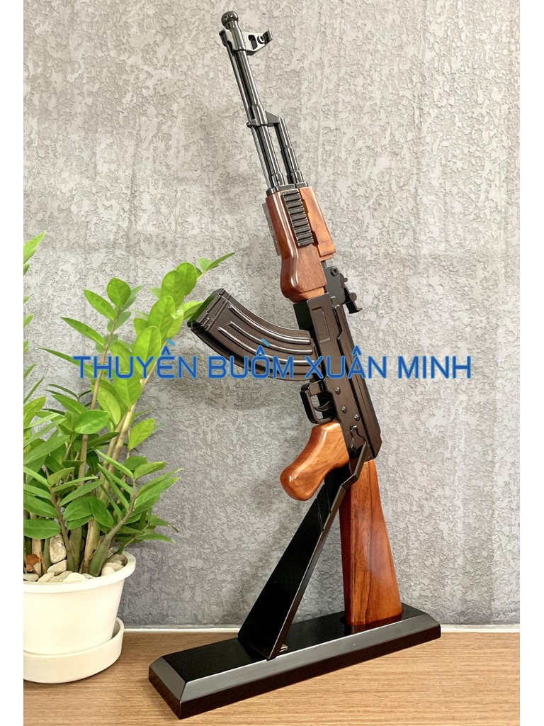 Mô Hình Súng Trường Gỗ AK47  Tỷ Lệ Như Thật  Dài 87cm  Nguyên Bản  Showroom Tàu Thuyền Mô Hình Quà Tặng Gỗ Mỹ Nghệ