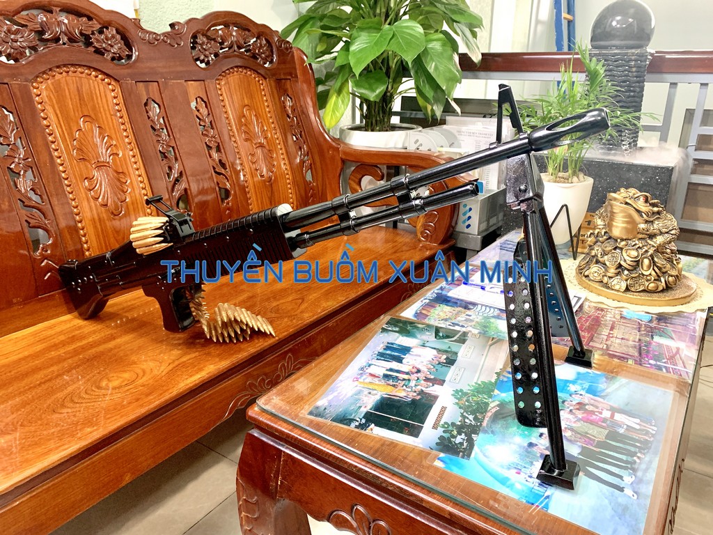 Súng đồ chơi Gattling Gun 6 nòng xoay liên thanh cao cấp 11  Súng đồ  chơi đạn thạch cao cấp