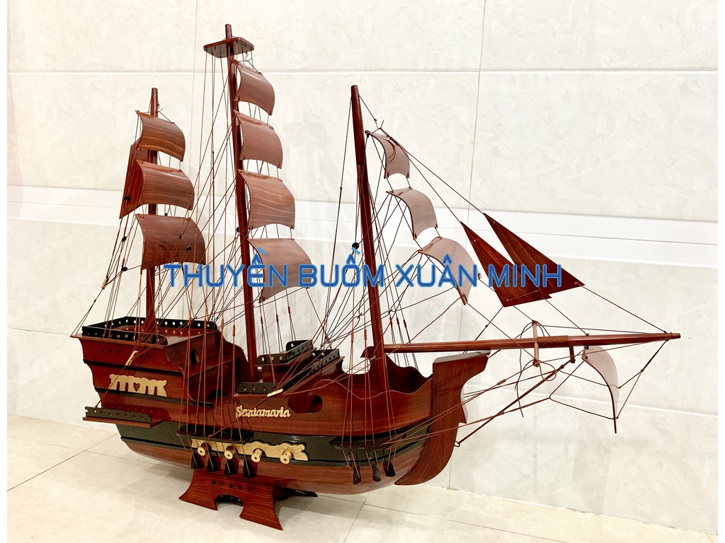 Thuyền Buồm Gỗ Mô Hình Thuyền Thám Hiểm Santa Maria | Gỗ Tràm ...