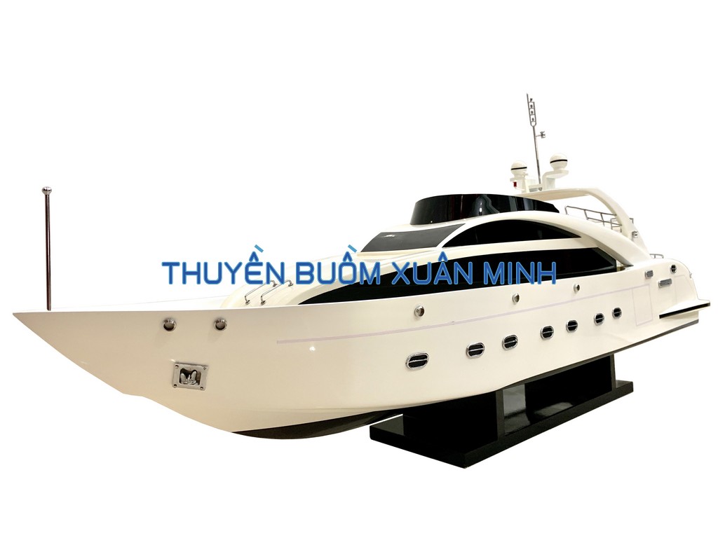 Mua Mô hình Du Thuyền hiện đại PRINCESS SUPERYACHTS 30M White Black 90cm  Giá xưởng tại Thuyen go trang tri