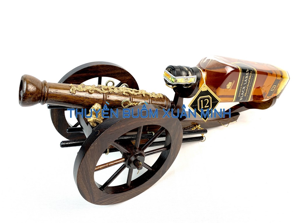 Mô Hình Xe Súng Pháo Kê Rượu Trang Trí  Gỗ Muồng Đen  Dài 52cm Showroom  Tàu Thuyền Mô Hình Quà Tặng Gỗ Mỹ Nghệ
