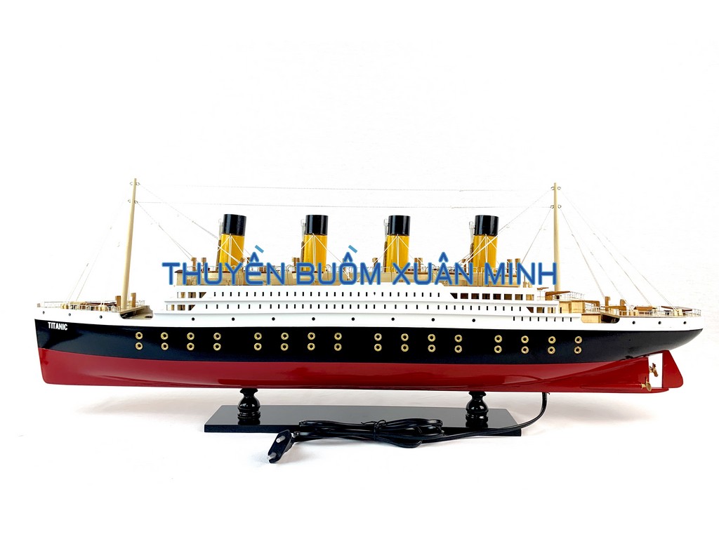 Mô Hình Tàu Thuỷ RMS Titanic  Trưng Bày Sang Trọng  Gỗ Tự Nhiên  Thân  60cm Đèn LED Màu Showroom Tàu Thuyền Mô Hình Quà Tặng Gỗ Mỹ Nghệ