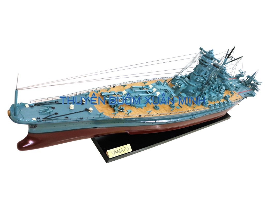 Mô Hình Tàu Hạm Đội Yamato Thân 120cm  Gỗ Sơn