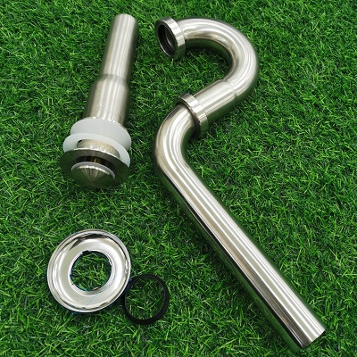 Bộ xi phông ống thải thoát nước chậu rửa mặt lavabo SUS 304 đầu nhấn