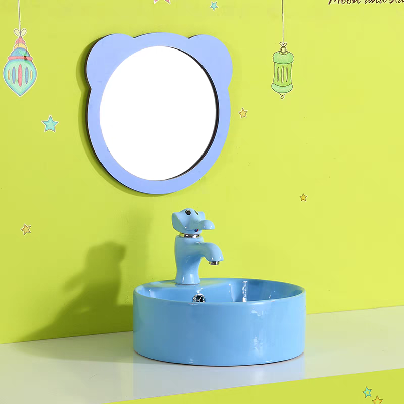 Chậu lavabo trẻ em Moonoah màu xanh dương MN- C228BL cho trường học mầm non