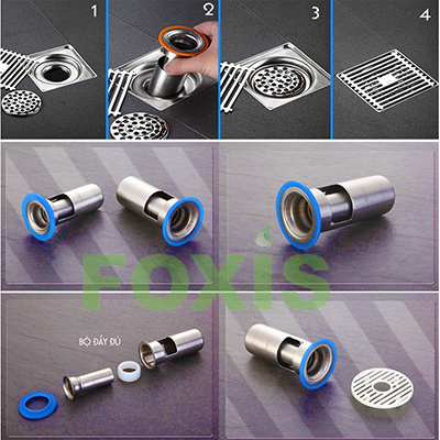 Lõi ngăn mùi thoát sàn Inox 304 ngăn mùi, chống hôi tốt nhất hiện nay