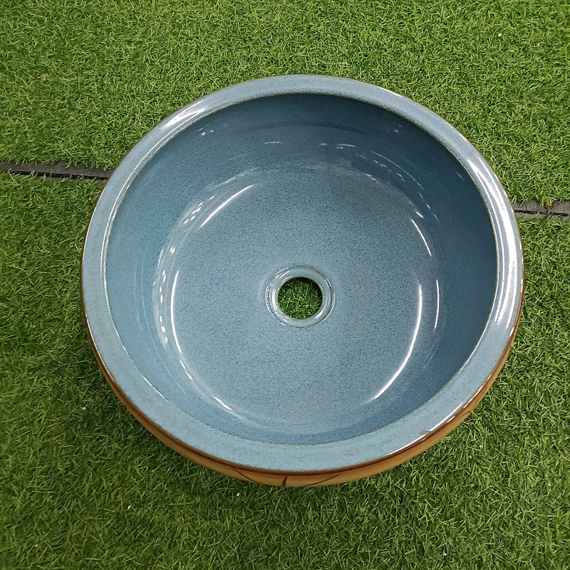 Chậu rửa mặt lavabo hoa văn cổ điển MN-HV383