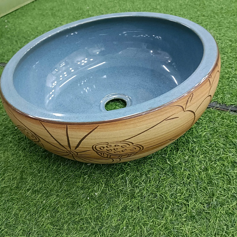 Chậu rửa mặt lavabo hoa văn cổ điển MN-HV383