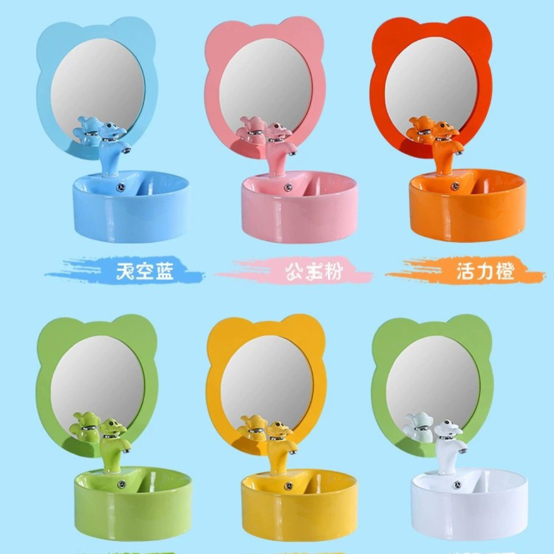 Chậu lavabo trẻ em Moonoah màu xanh lá MN- C228GR cho trường học mầm non
