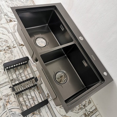 Chậu rửa bát inox nano FX-8247ND