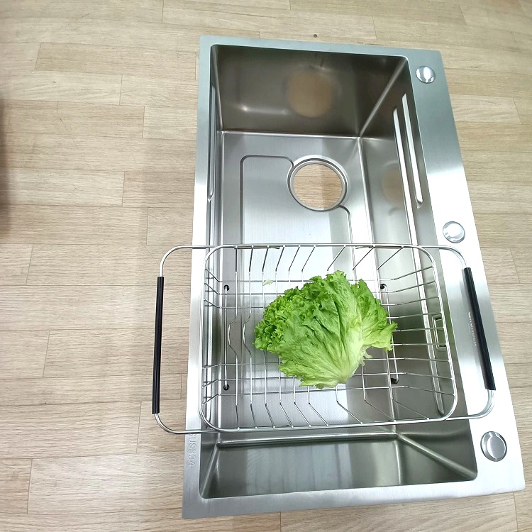 Chậu rửa bát 1 hố mặt sần chống xước công nghệ mới Kích thước 75x46 thương hiệu GRÜNDER